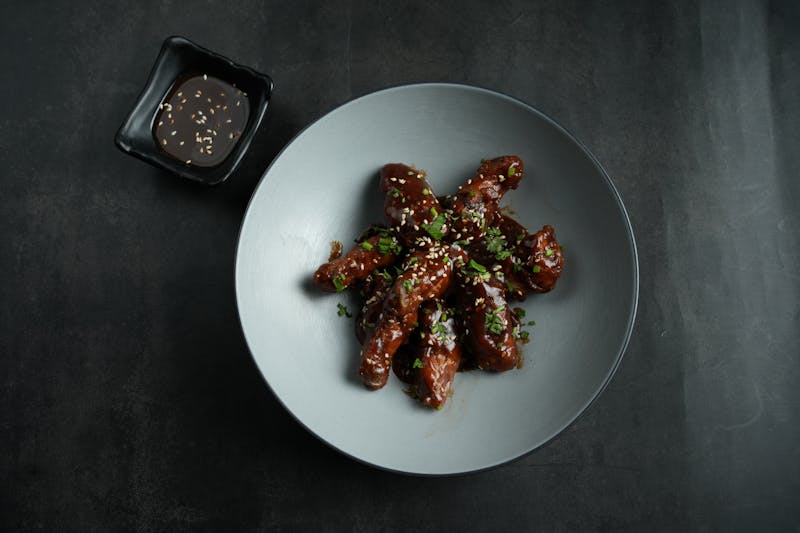 Teriyaki Boneless Wings with sweet teriyaki glaze